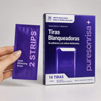 Cómo usar tiras blanqueadoras moradas PureSonrisa 30 minutos