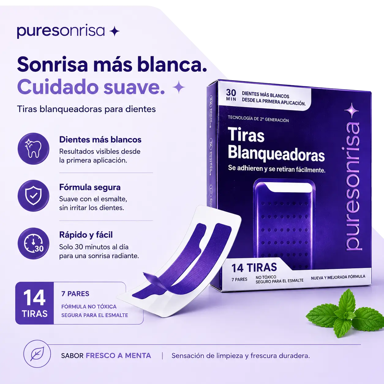 Resultado blanqueamiento dental PureSonrisa antes y después